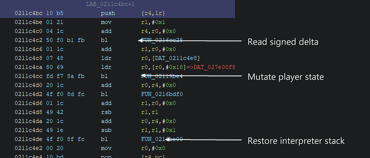 Cropped dark disassembly and decompilation of the native AddCoins binding.