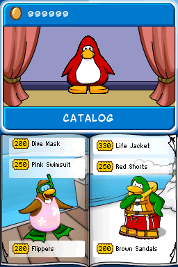 Gift Shop catalog with the modified persistent balance visible.